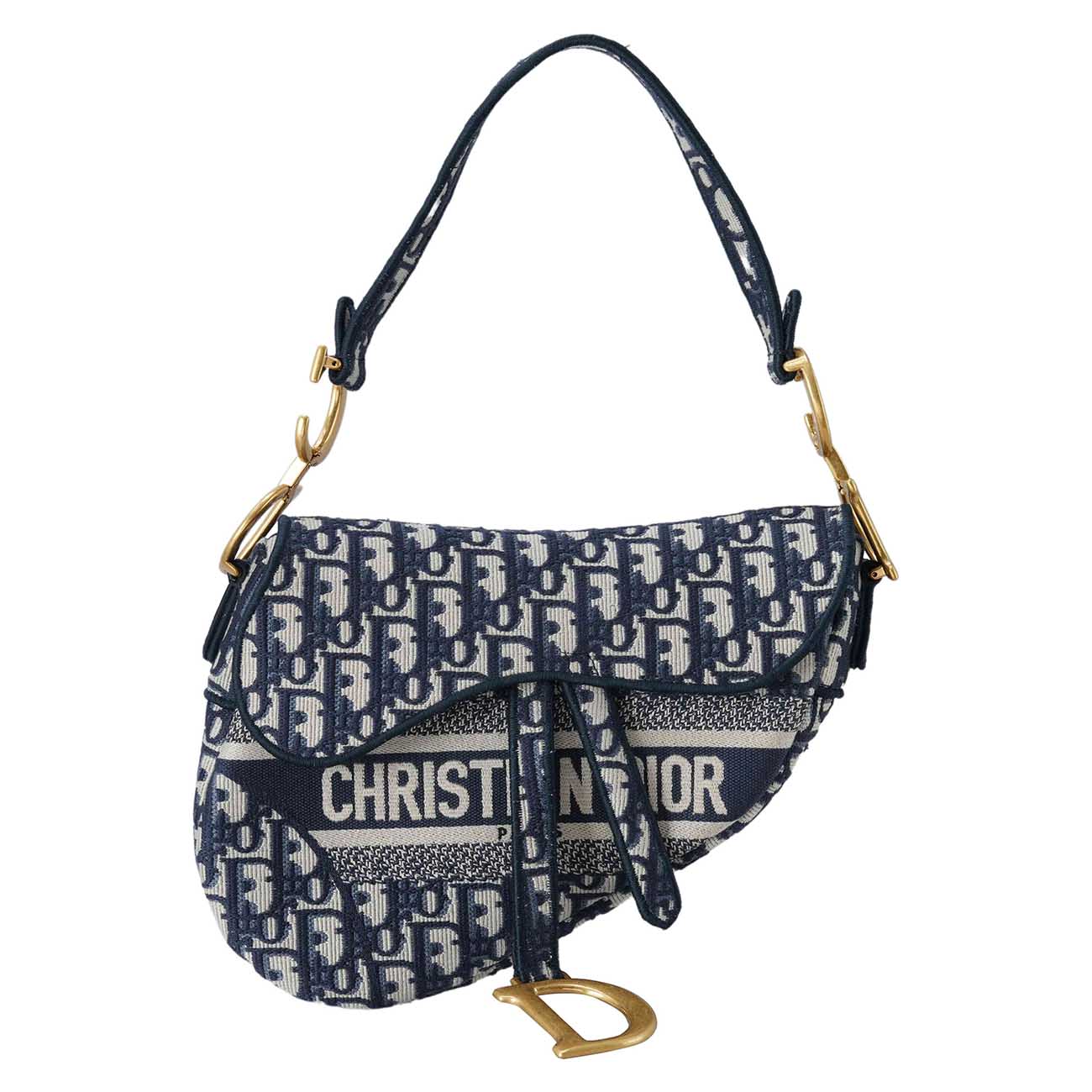 CHRISTIAN DIOR(USED)크리스찬디올 M0446 오블리크 새들백 미듐